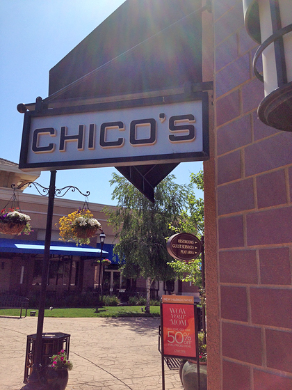 Chico's signage at the mall