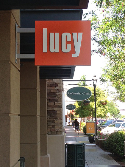 Lucy signage at the mall