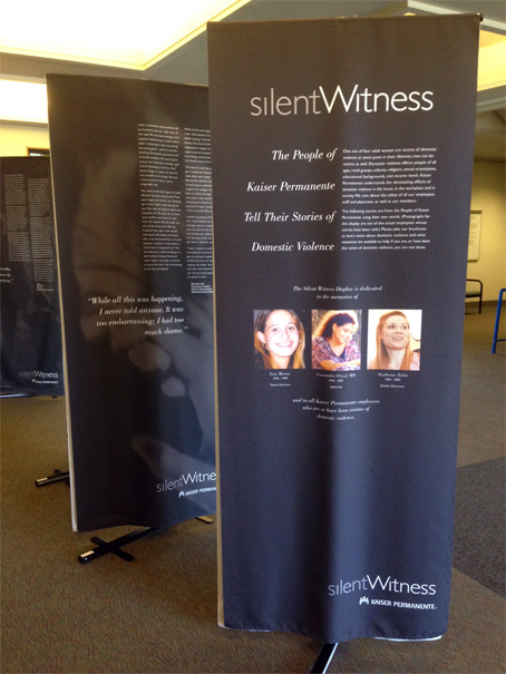 Silent Witness banners Kaiser Permanente, CA