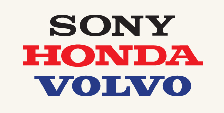 Separated at Birth? Sony Honda Volvo logos