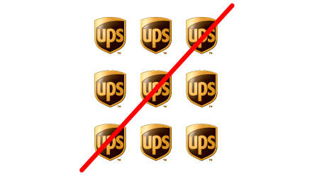 UPS logo standards do not motif